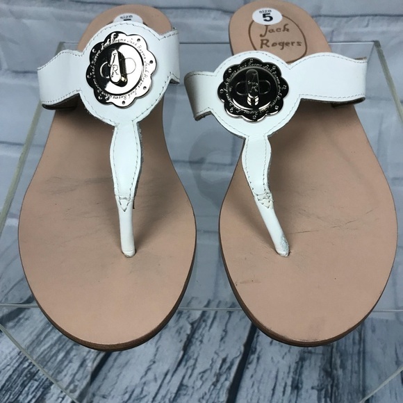 Jack Rogers Larissa Turn Lock Thong Sandals 5 - Picture 3 of 8